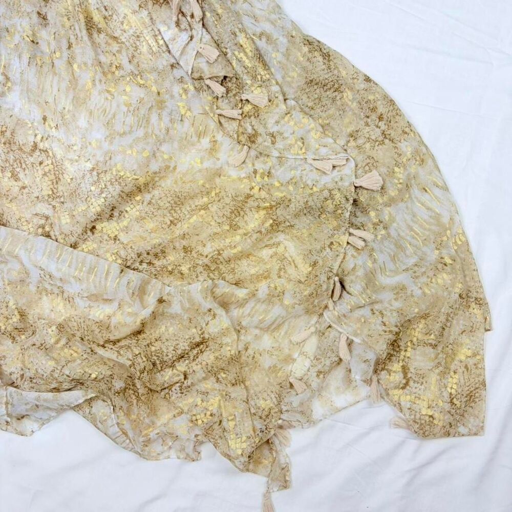 pool to party | cream + gold snakeskin print halter coverup - Picture 6 of 7